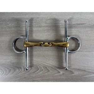 Kieffer Aurigan Double Jointed Snaffle Horse Bit German- SIlver/ Gold- EUC